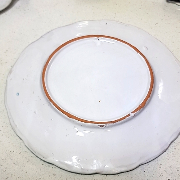 Vintage Set Of 4 Plates Hand-Painted In Italy - Picture 12 of 12